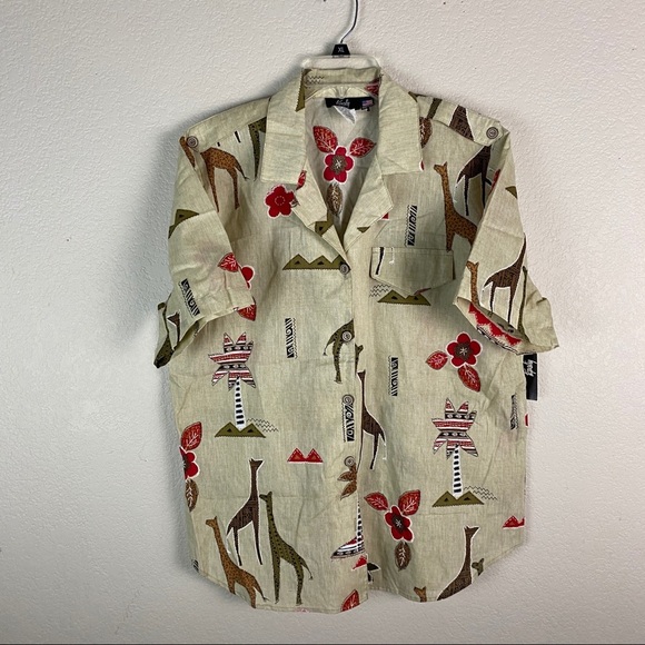 Tops - Tapestry Vintage Animal Button Up Shirt 14/16